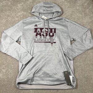 Adidas Mens L Heather Gray Arizona State Sun Devils NCAA Hooded Sweatshirt NWT